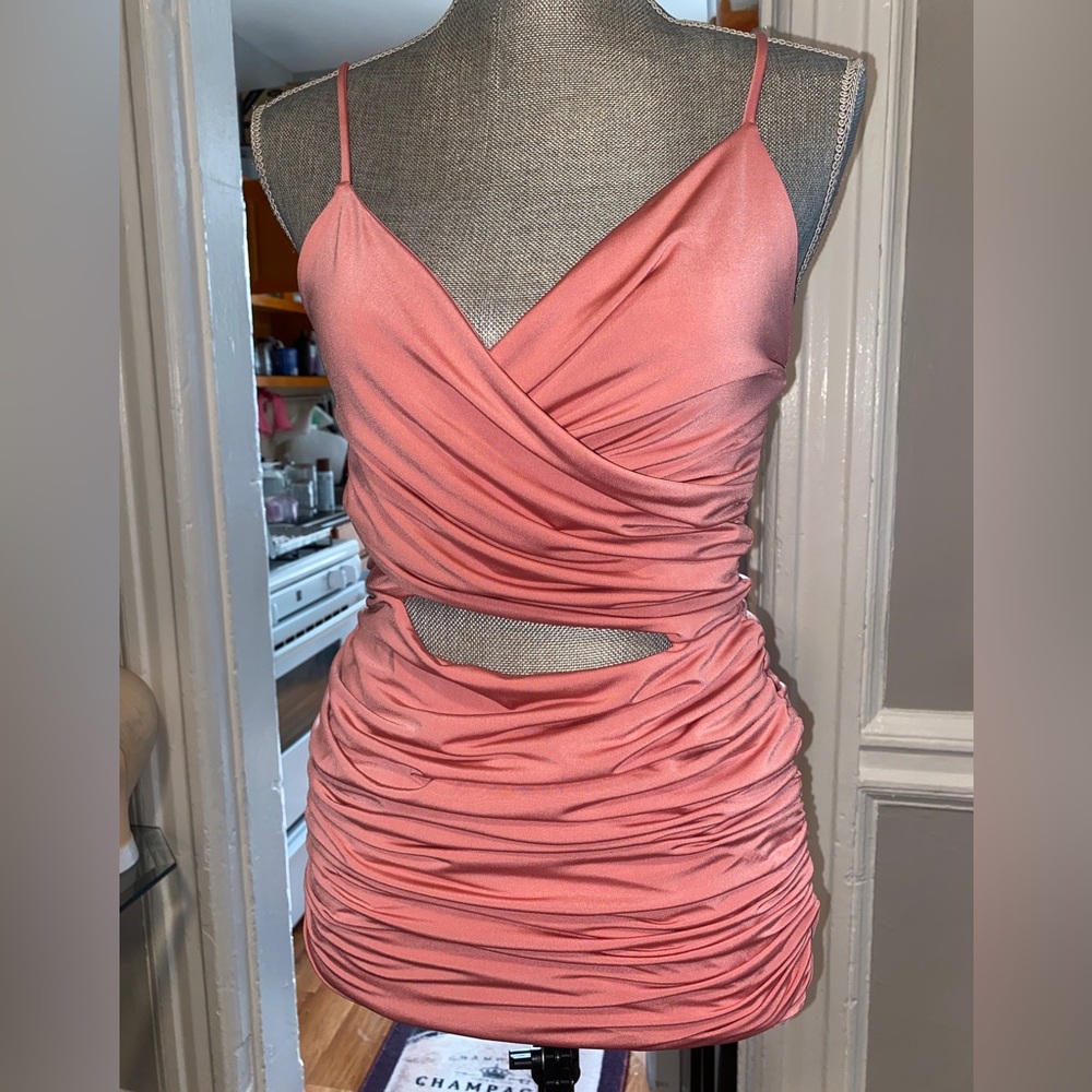 Salmon Ruched Mini